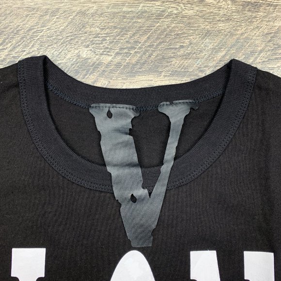 Vlone x Palm Angels Purple on Black Tee - Picture 3 of 4